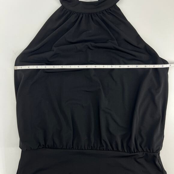 Boston Proper Womens Halter top High Neck Strappy Back Black Knit Size M - Picture 5 of 11